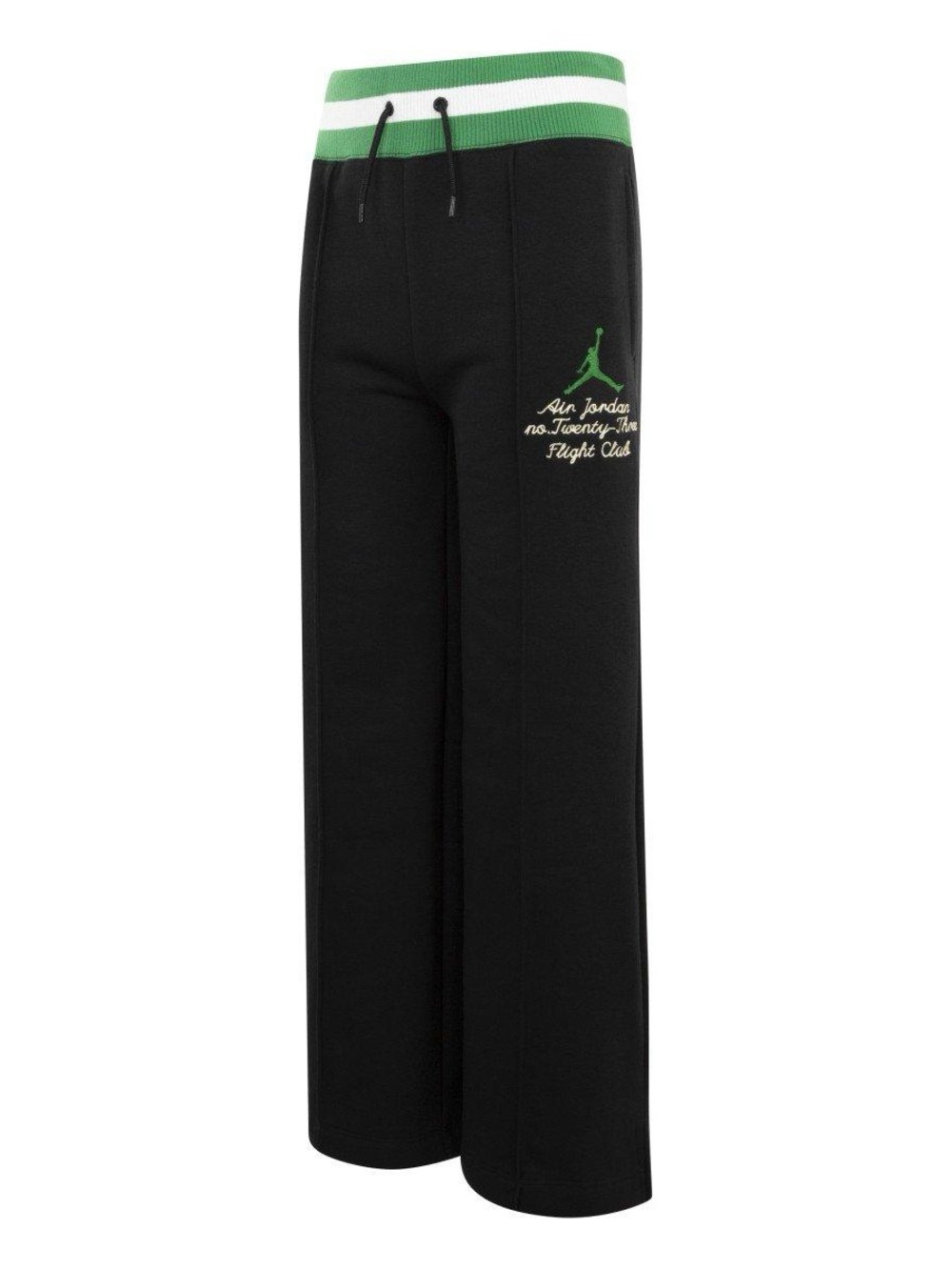 Jordan Black Sweatpants with Green Waistband